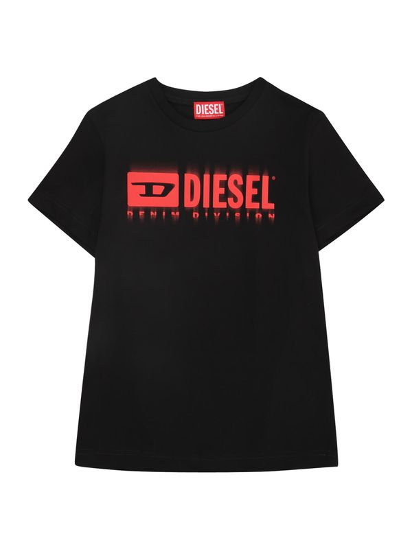 DIESEL DIESEL Majica  živo rdeča / črna