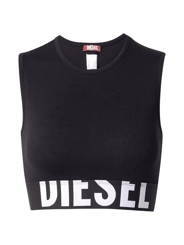 DIESEL DIESEL Top 'ADA-D-POP'  črna / bela