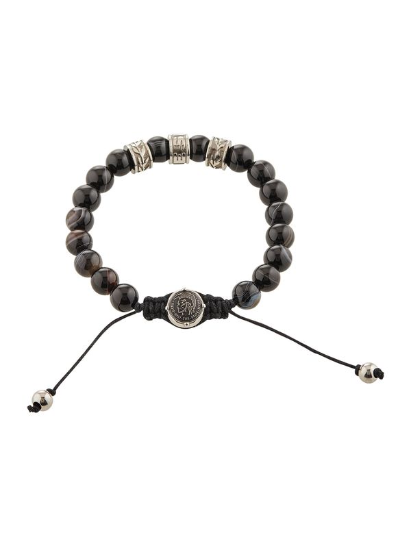 DIESEL DIESEL Zapestnica  srebrno-siva / črna