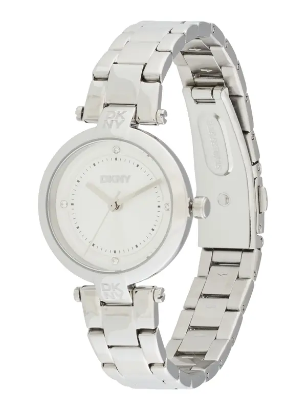 DKNY DKNY Analogna ura 'Essential Mini'  srebrna / biserno bela