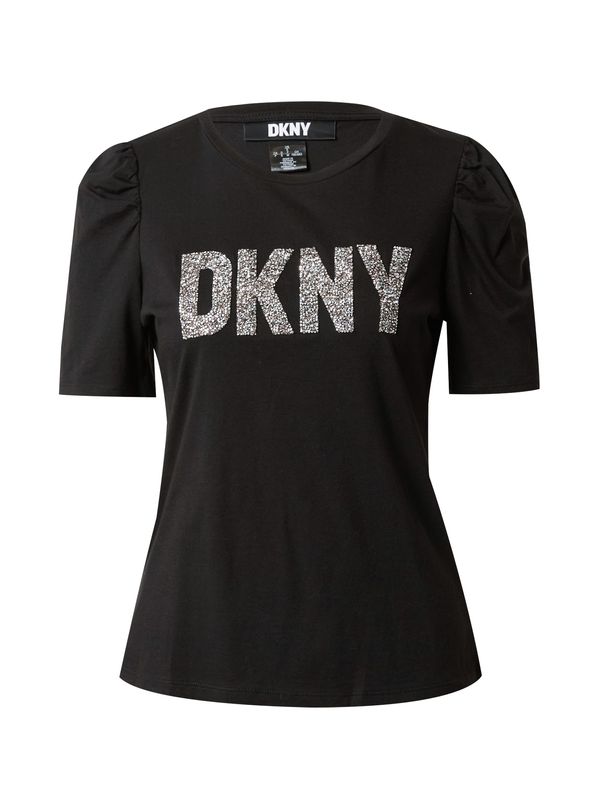 DKNY DKNY Majica  črna / srebrna