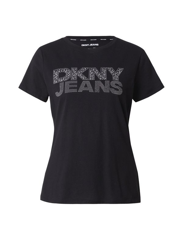 DKNY DKNY Majica  črna / srebrna