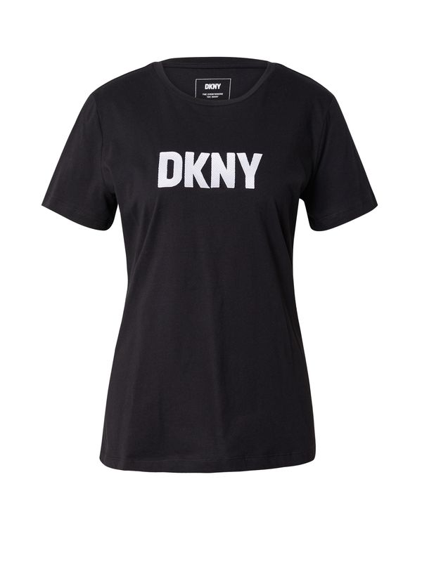 DKNY DKNY Majica 'FOUNDATION'  črna / naravno bela