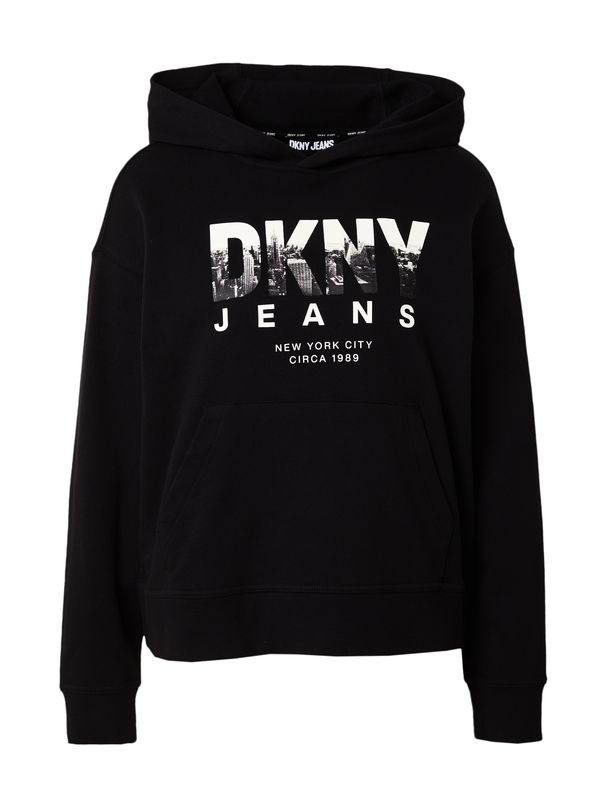 DKNY DKNY Majica  siva / črna / bela