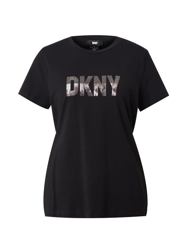 DKNY DKNY Majica  temno siva / črna / off-bela