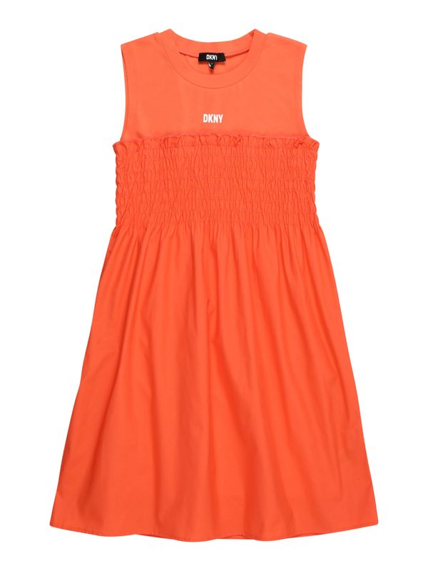 DKNY DKNY Obleka  mandarina / bela