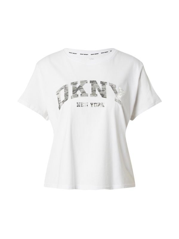 DKNY Performance DKNY Performance Funkcionalna majica  temno siva / srebrna / bela