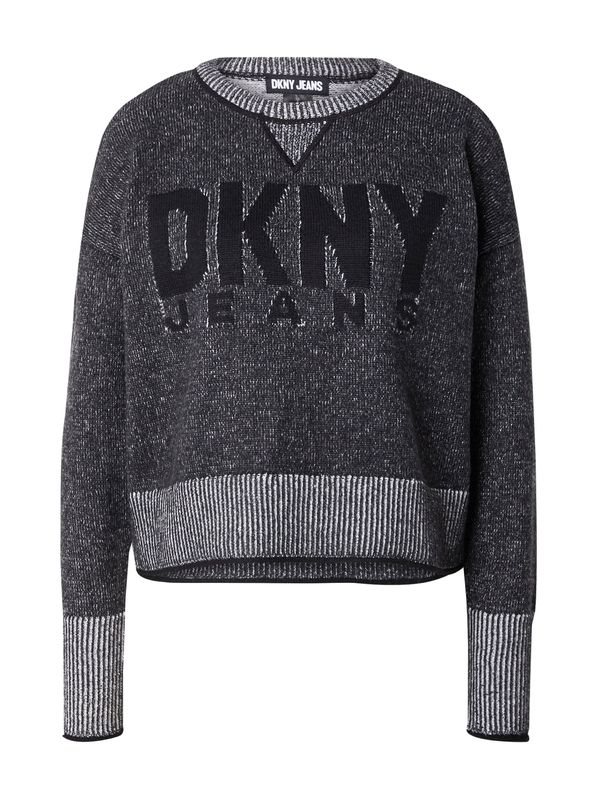 DKNY DKNY Pulover  pegasto črna