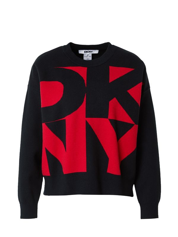 DKNY DKNY Pulover  rdeča / črna