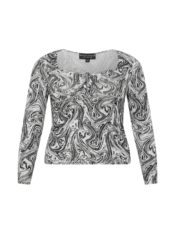 Dorothy Perkins Curve Dorothy Perkins Curve Majica  črna / bela