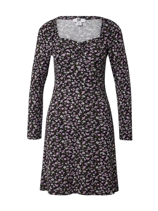 Dorothy Perkins Dorothy Perkins Obleka 'Ditsy Frill'  zelena / lila / črna / bela