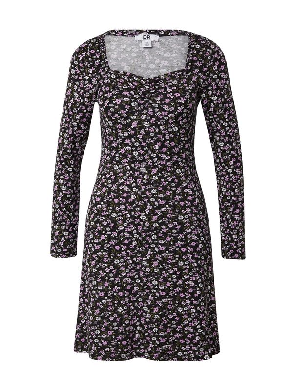 Dorothy Perkins Dorothy Perkins Obleka 'Ditsy Frill'  zelena / lila / črna / bela