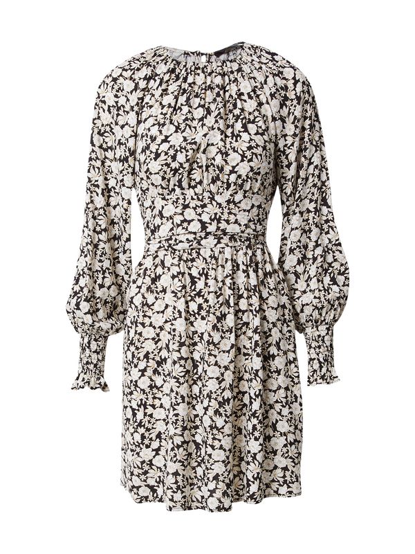 Dorothy Perkins Dorothy Perkins Obleka 'Mono Ditsy'  pastelno rumena / črna / bela