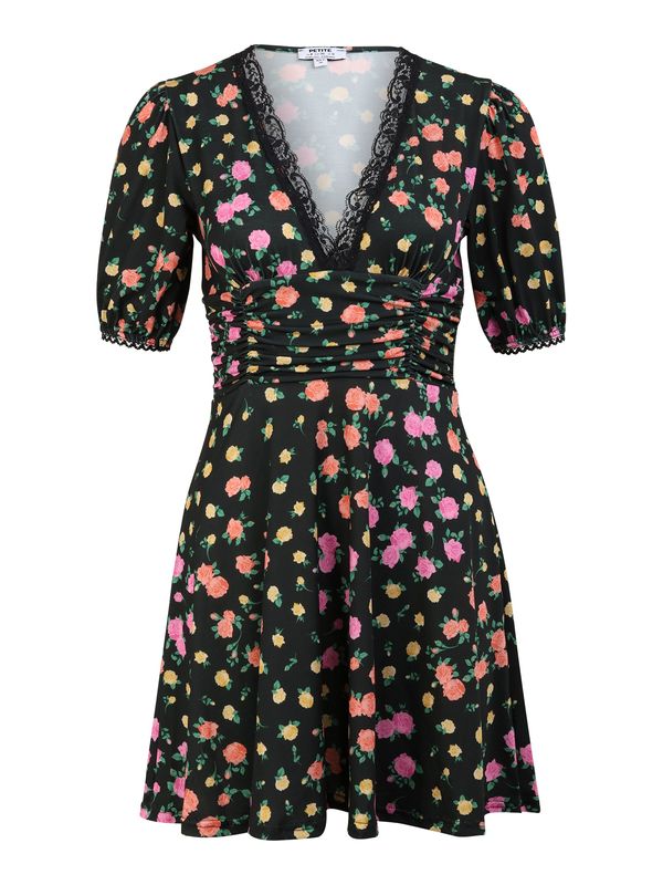 Dorothy Perkins Petite Dorothy Perkins Petite Obleka  rumena / zelena / korala / roza / črna