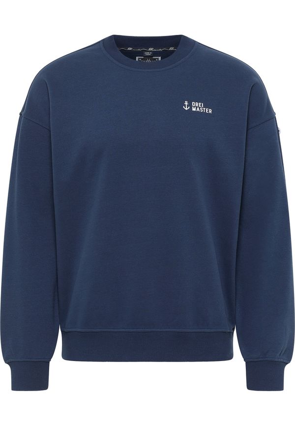 DreiMaster Maritim DreiMaster Maritim Majica  marine / bela