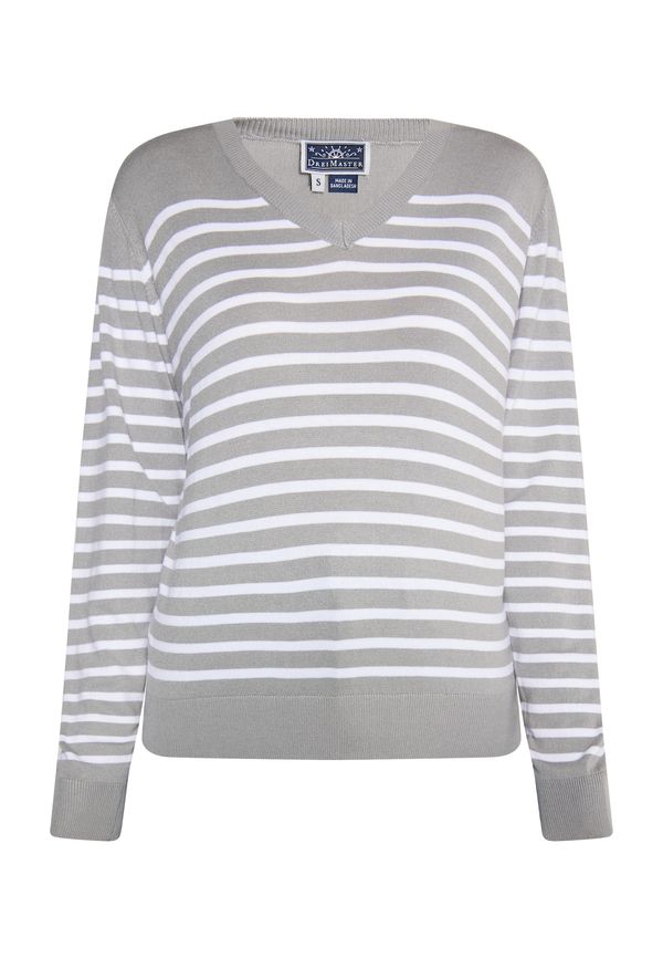 DreiMaster Maritim DreiMaster Maritim Pulover  siva / bela