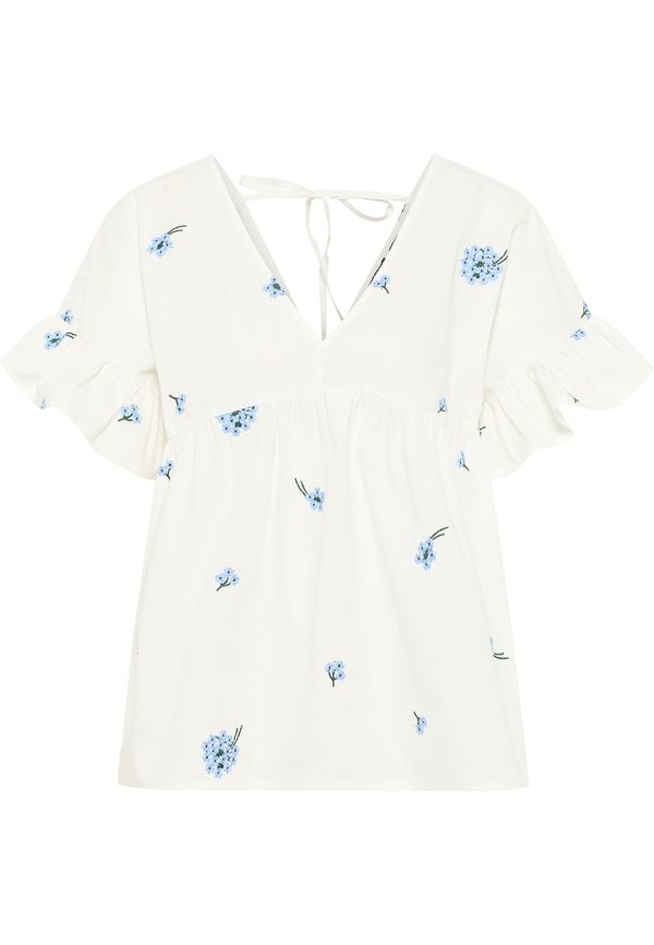 DreiMaster Vintage DreiMaster Vintage Bluza  svetlo modra / temno zelena / naravno bela