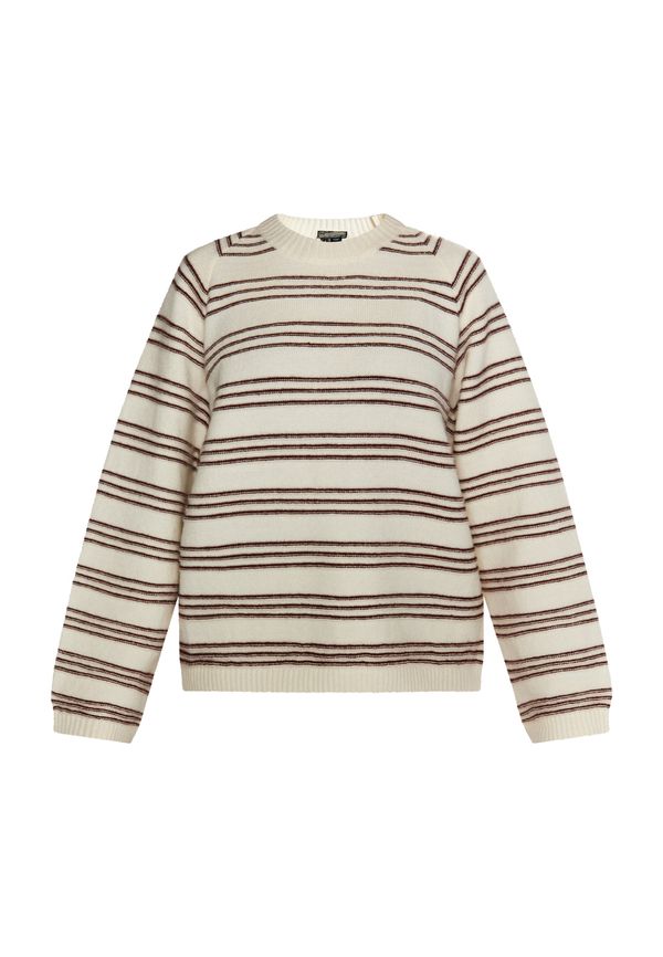 DreiMaster Vintage DreiMaster Vintage Pulover 'Altiplano'  češnjevo rdeča / volneno bela