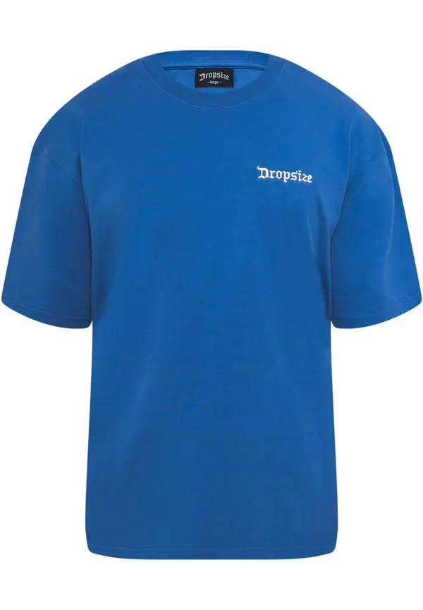 Dropsize Dropsize Majica 'Heavy Embo'  modra / kraljevo modra / bela