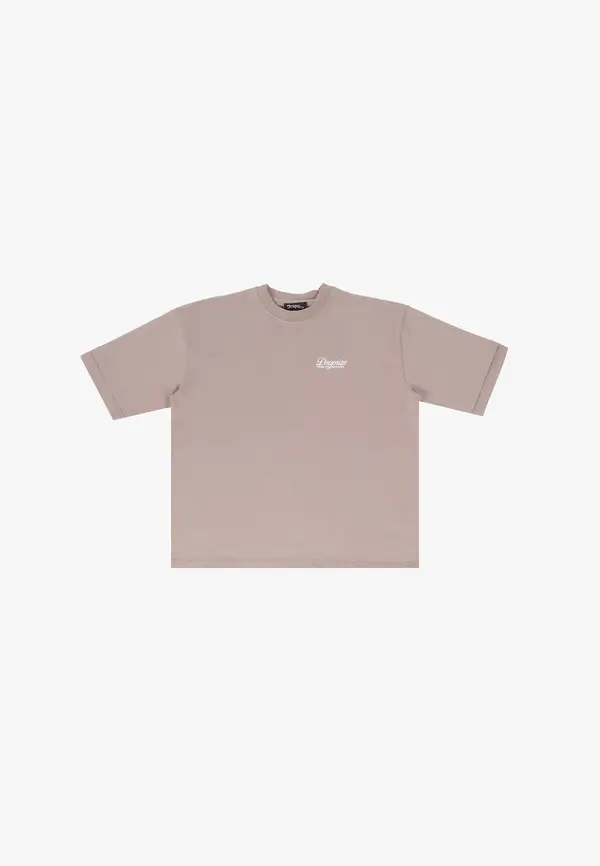 Dropsize Dropsize Majica  kostanj rjava / bela
