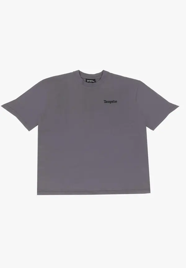 Dropsize Dropsize Majica  siva / črna