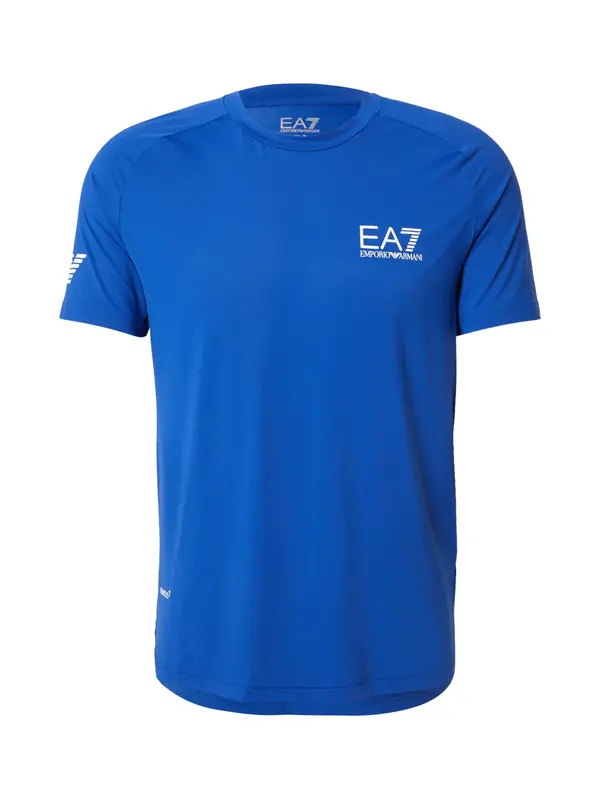 EA7 Emporio Armani EA7 Emporio Armani Funkcionalna majica  modra / bela