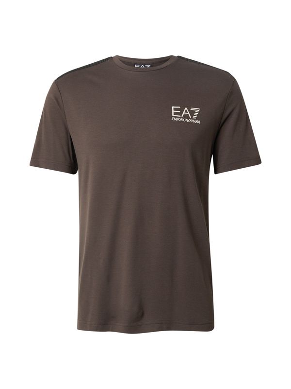 EA7 Emporio Armani EA7 Emporio Armani Majica  čokolada / svetlo siva