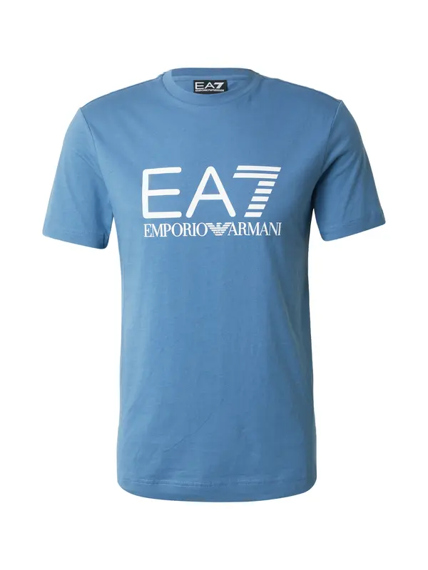 EA7 Emporio Armani EA7 Emporio Armani Majica  moder denim / bela