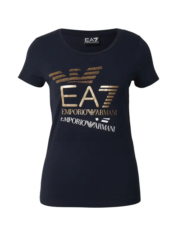 EA7 Emporio Armani EA7 Emporio Armani Majica  mornarska / zlata