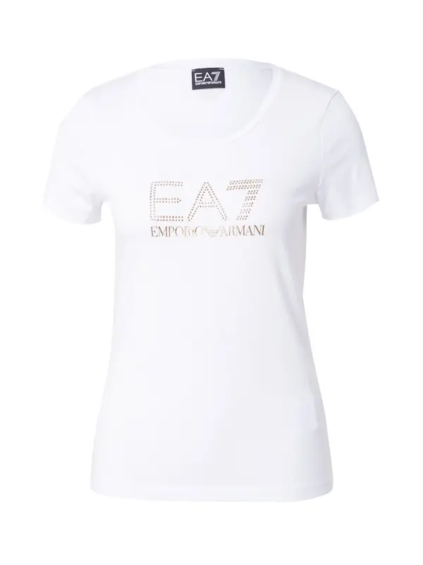 EA7 Emporio Armani EA7 Emporio Armani Majica  zlata / bela