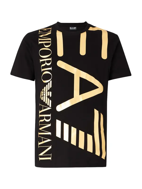 EA7 Emporio Armani EA7 Emporio Armani Majica  zlata / črna