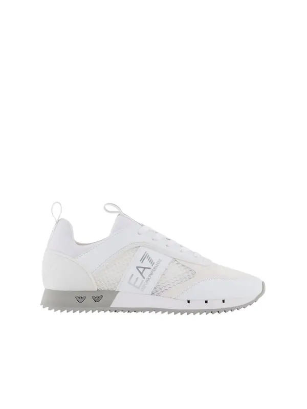 EA7 Emporio Armani EA7 Emporio Armani Nizke superge 'Black & White Carbon'  barva blata / srebrno-siva / bela