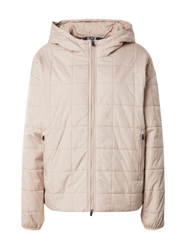 EA7 Emporio Armani EA7 Emporio Armani Prehodna jakna 'NATURAL VENTUS7'  bež / bela