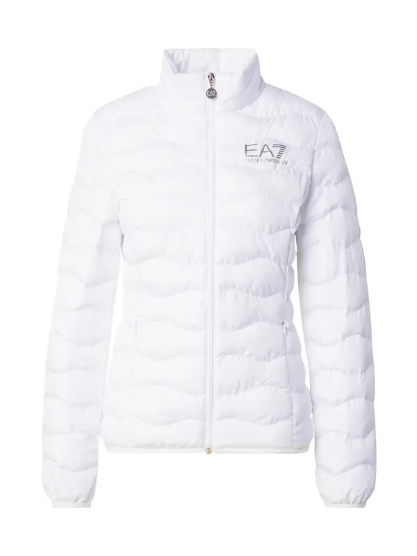 EA7 Emporio Armani EA7 Emporio Armani Prehodna jakna  srebrna / bela