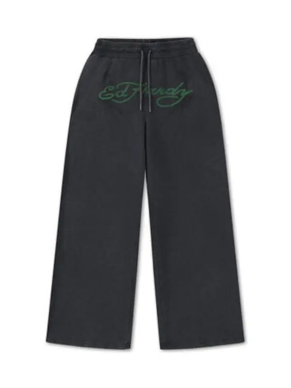 Ed Hardy Ed Hardy Hlače '1971'  antracit / zelena