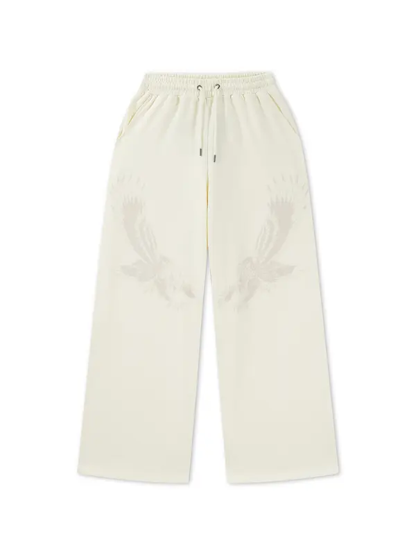 Ed Hardy Ed Hardy Hlače 'Flying Eagle'  kremna