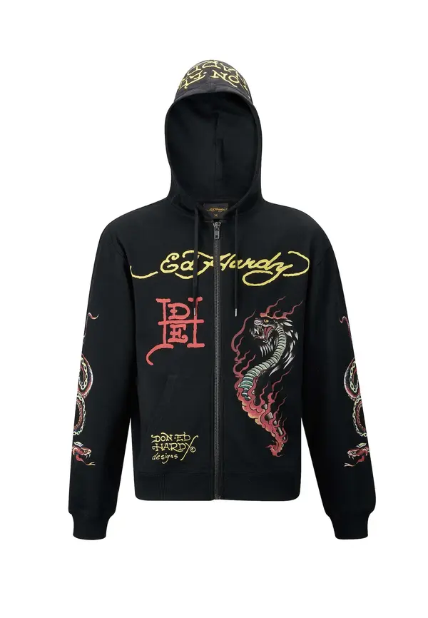 Ed Hardy Ed Hardy Jopa na zadrgo 'Double-Venom'  rumena / rdeča / črna