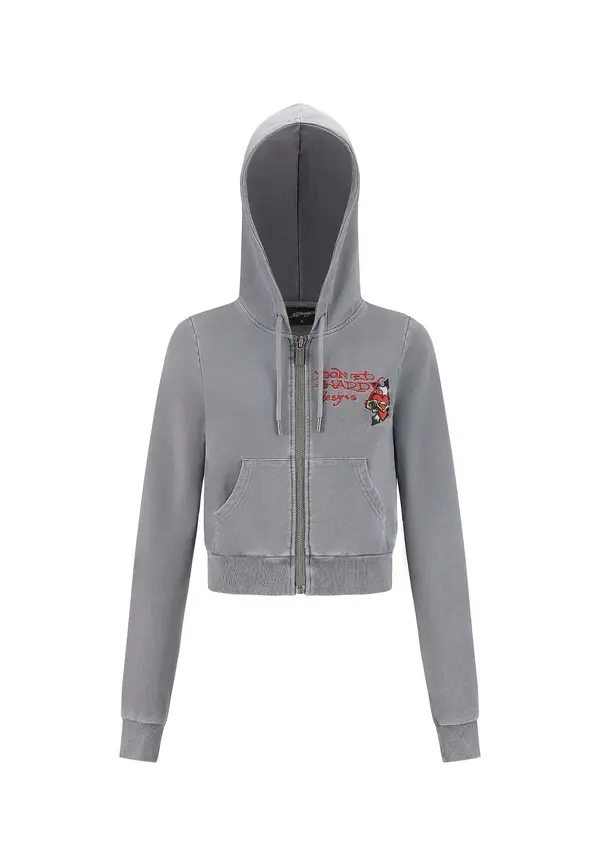 Ed Hardy Ed Hardy Jopa na zadrgo 'Flaming Tiger'  rumena / temno siva / rdeča