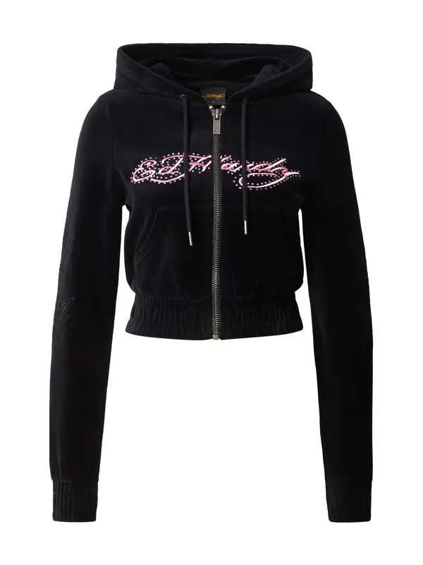Ed Hardy Ed Hardy Jopa na zadrgo 'Liebe und Dornen'  roza / črna