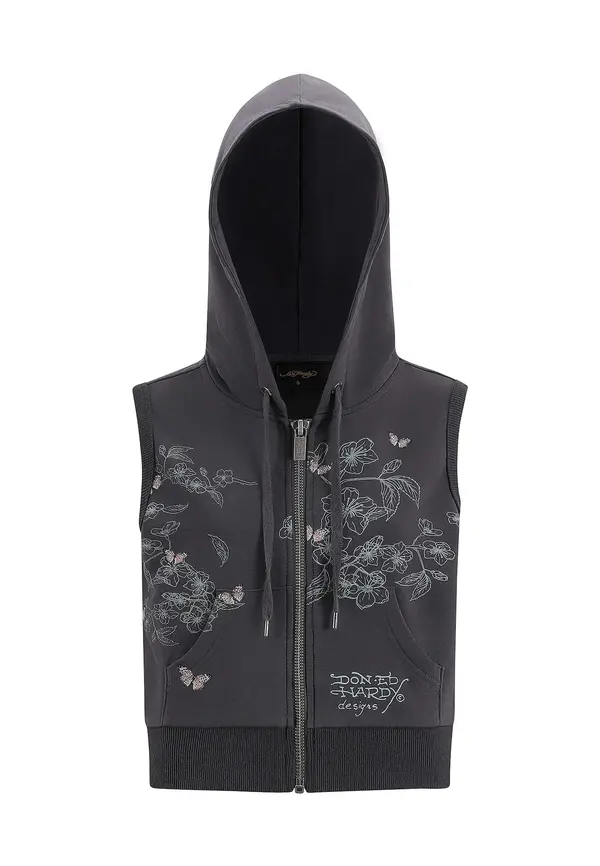 Ed Hardy Ed Hardy Jopa na zadrgo 'True To My Love'  svetlo siva / temno siva / meta / staro roza