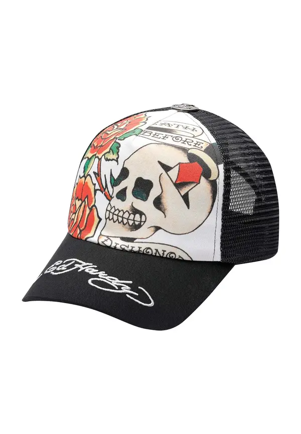 Ed Hardy Ed Hardy Kapa 'Before Dishonor'  svetlo bež / jastog / črna / bela