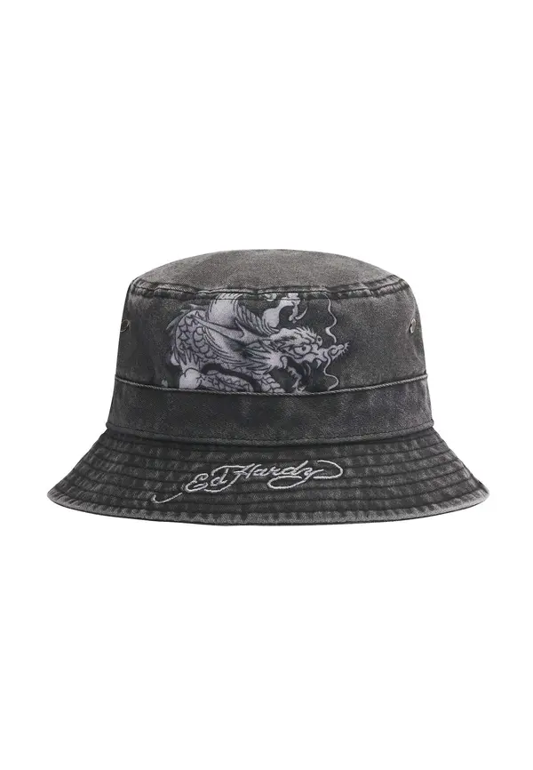 Ed Hardy Ed Hardy Kapa 'Crawling Dragon'  svetlo siva / temno siva