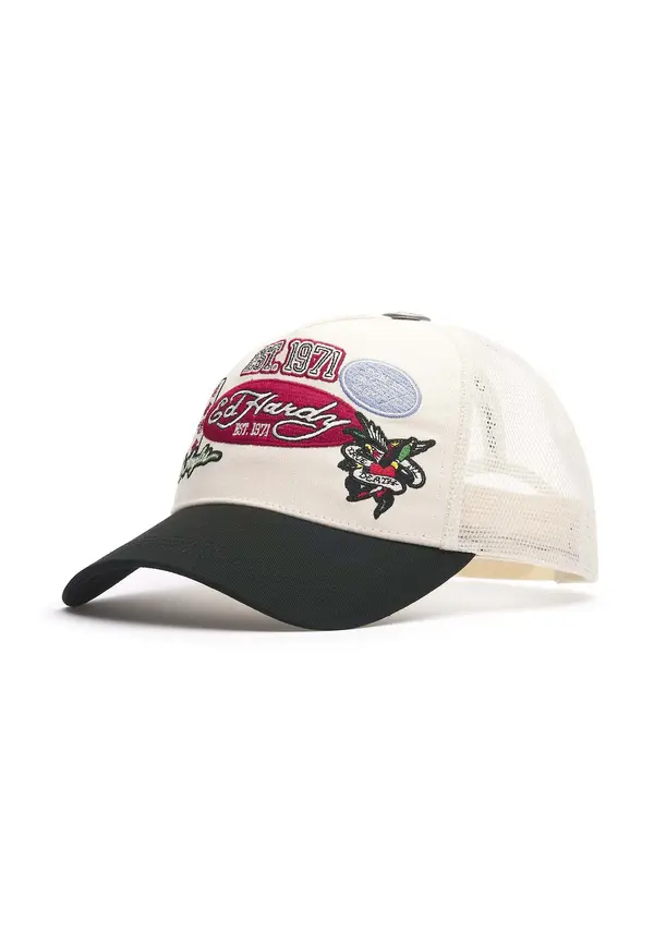 Ed Hardy Ed Hardy Kapa 'Est 1971 Varsity'  zelena / grenada / črna / bela