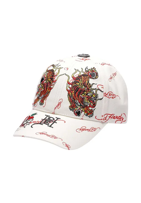Ed Hardy Ed Hardy Kapa 'Tiger Flames'  rumena / jastog / rdeča / naravno bela