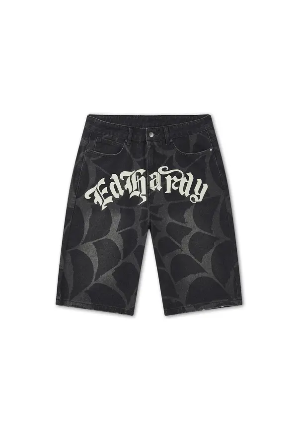 Ed Hardy Ed Hardy Kavbojke 'Cobweb'  temno siva / črn denim / off-bela