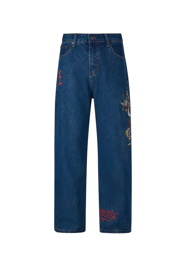 Ed Hardy Ed Hardy Kavbojke  moder denim / mešane barve