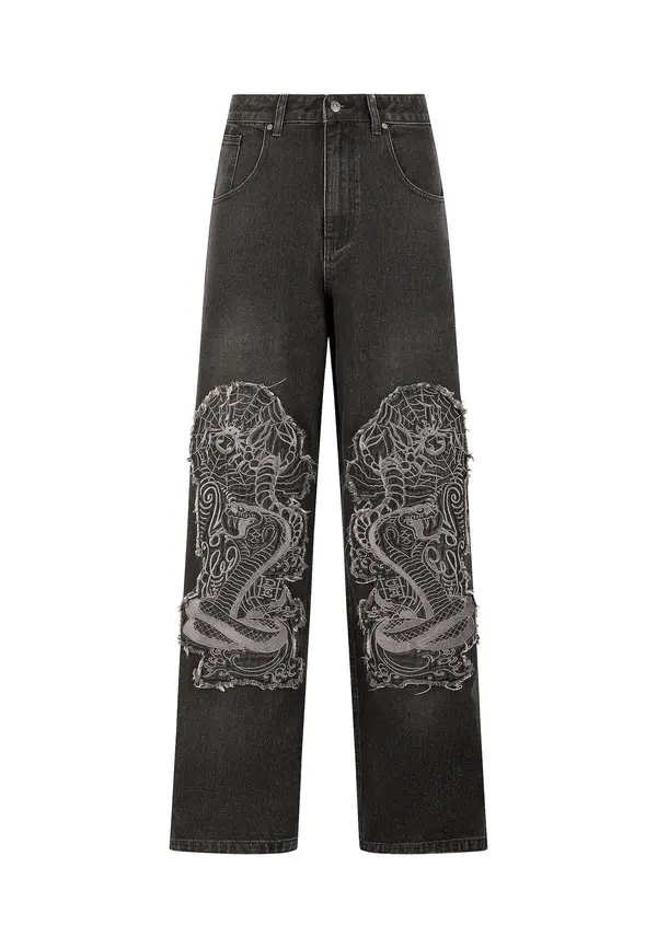 Ed Hardy Ed Hardy Kavbojke  siva / črna