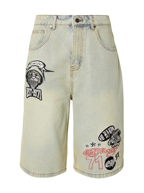 Ed Hardy Ed Hardy Kavbojke  svetlo modra / svetlo rdeča / črna / bela