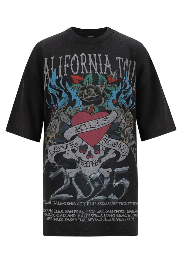 Ed Hardy Ed Hardy Majica 'California Love Kills'  črna