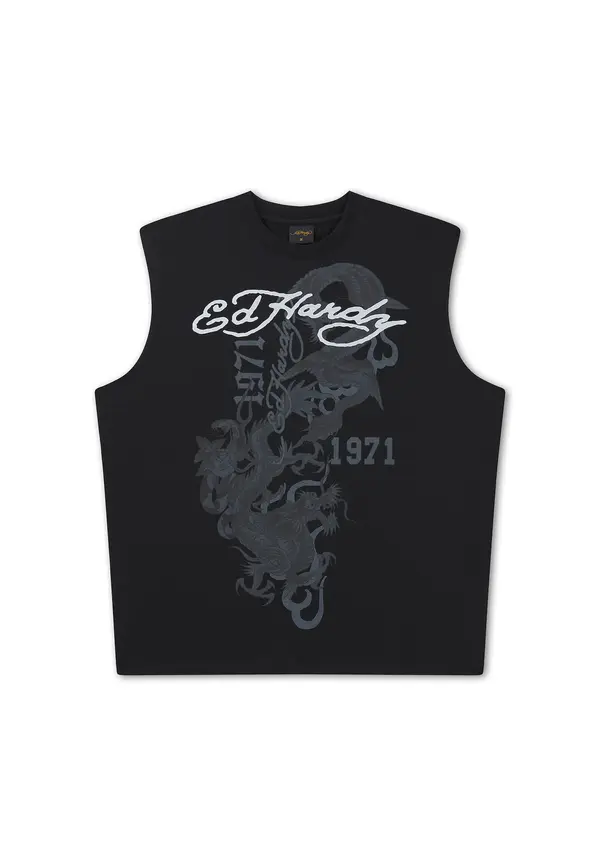 Ed Hardy Ed Hardy Majica  grafit / temno siva / črna / bela